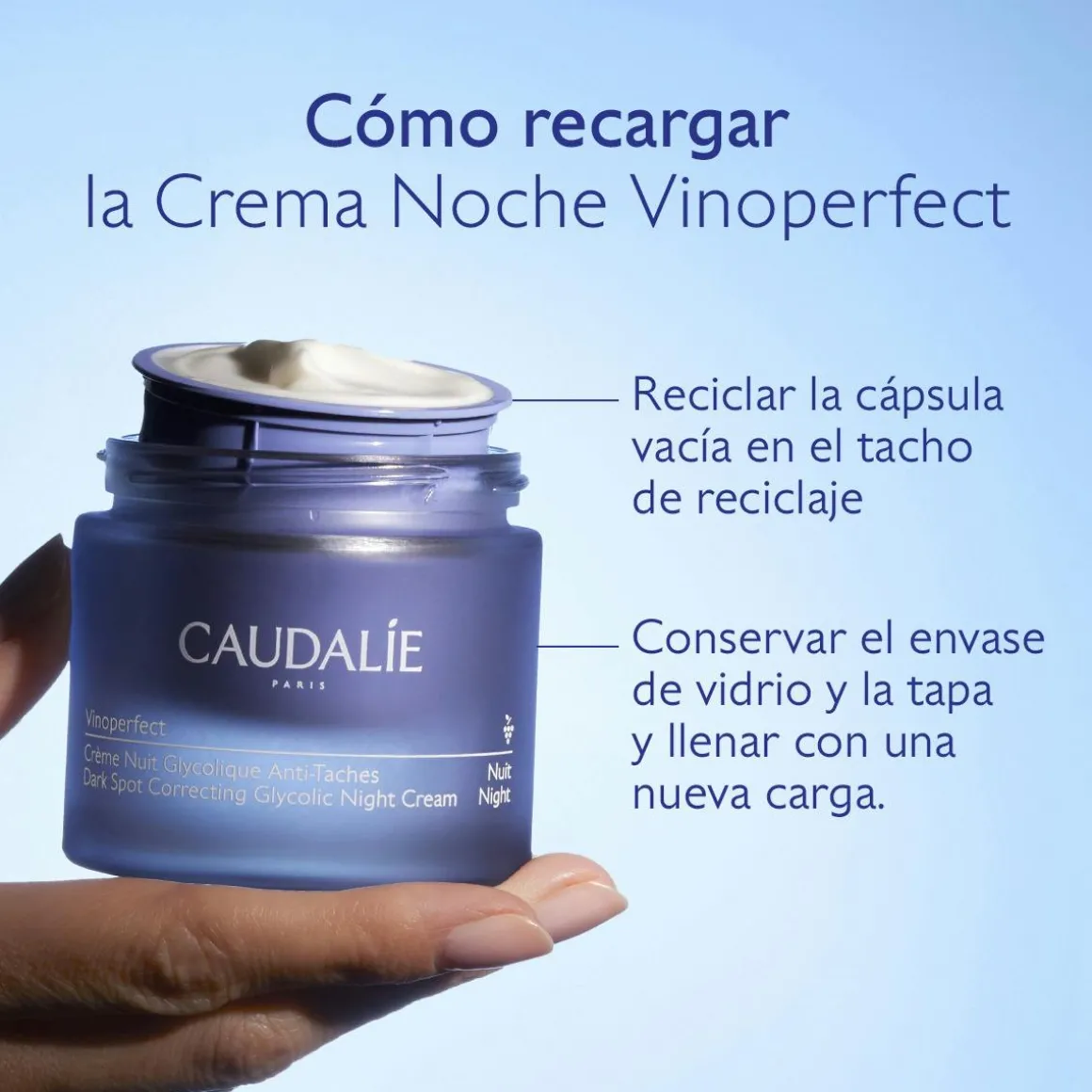 Crema Noche con Ácido Glicólico Antimanchas - Recarga
